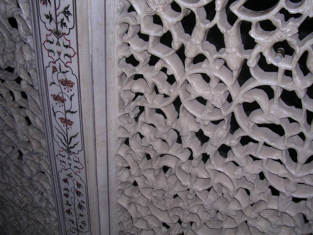 Inlaid marble at the Taj Mahal